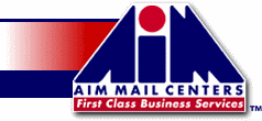 image of logo of Aim Mail franchise business opportunity Aim Mail Center franchises Aim Mail packing and shipping franchising