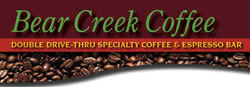 image of logo of Bear Creek Coffee franchise business opportunity Bear Creek Drive Thru Coffee franchises Bear Creek Drivethru Coffee franchising