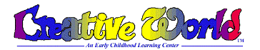 image of logo of Creative World franchise business opportunity Creative World child care franchises Creative World childcare franchising