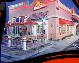 image of logo of Del Taco franchise business opportunity DelTaco franchises Del Taco Mexican restaurant franchising