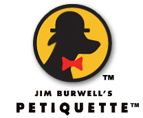 image of logo of Jim Burwell's Petiquette franchise business opportunity Jim Burwell's dog training franchises Jim Burwell's Petiquette franchising