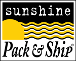 image of logo of Sunshine Pack & Ship franchise business opportunity Sunshine Pack and Ship franchises Sunshine Packing and Shipping franchising