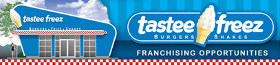 image of logo of Tastee Freez franchise business opportunity Tastee Freeze franchises Tasty Freeze franchising