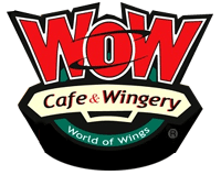 image of logo of WOW Cafe and Wingery franchise business opportunity WOW franchises World of Wings franchising